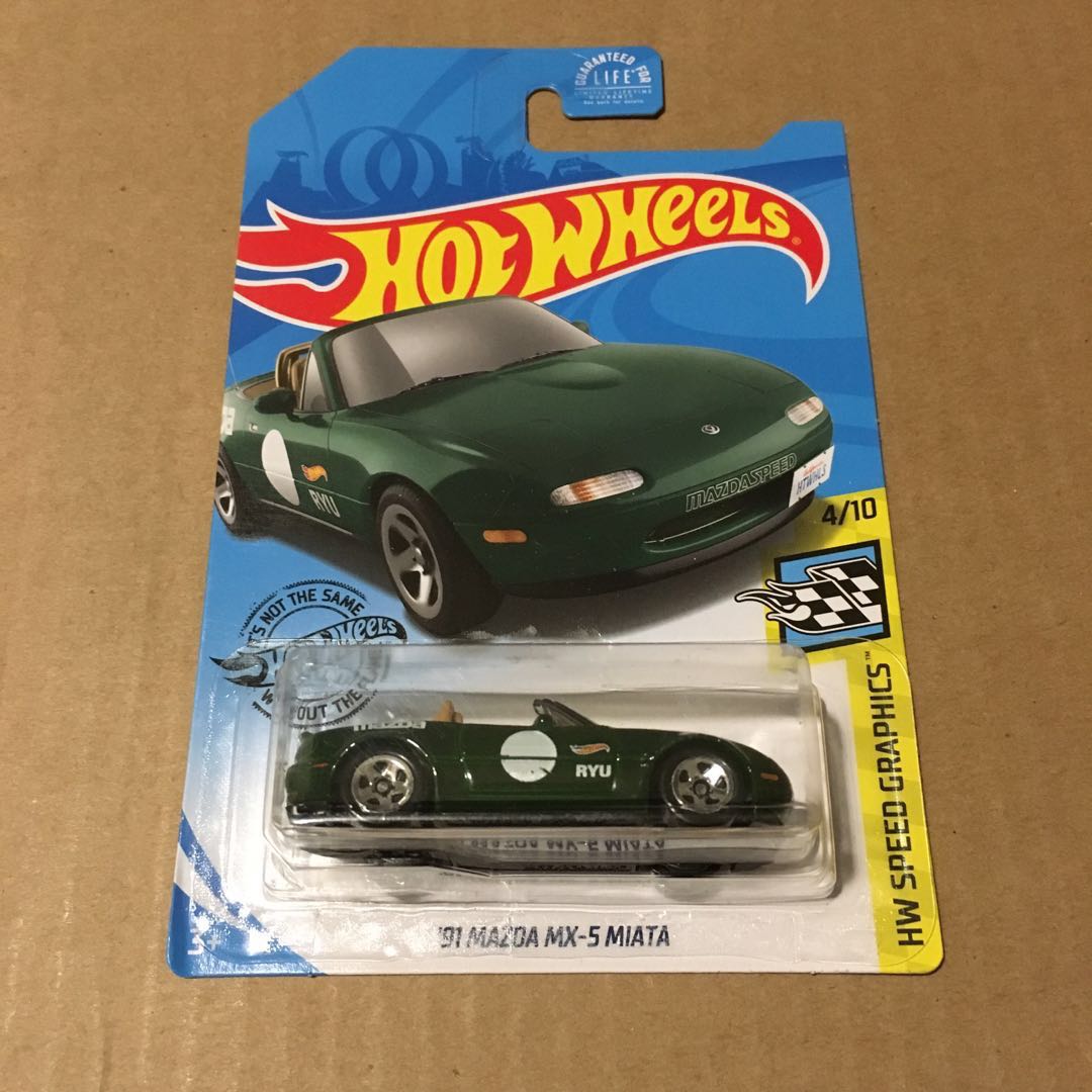 Error hot wheels 91 Mazda MX5 Miata Green GameStop Exclusive