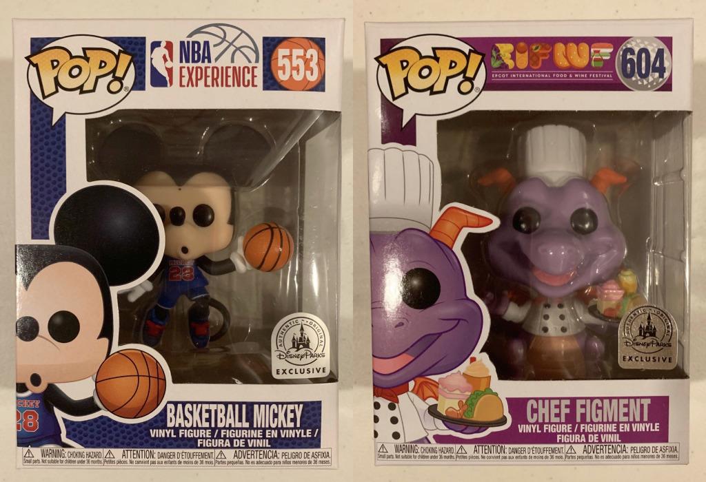 Funko Pop NBA Basketball Mickey Chef Figment Disney Parks