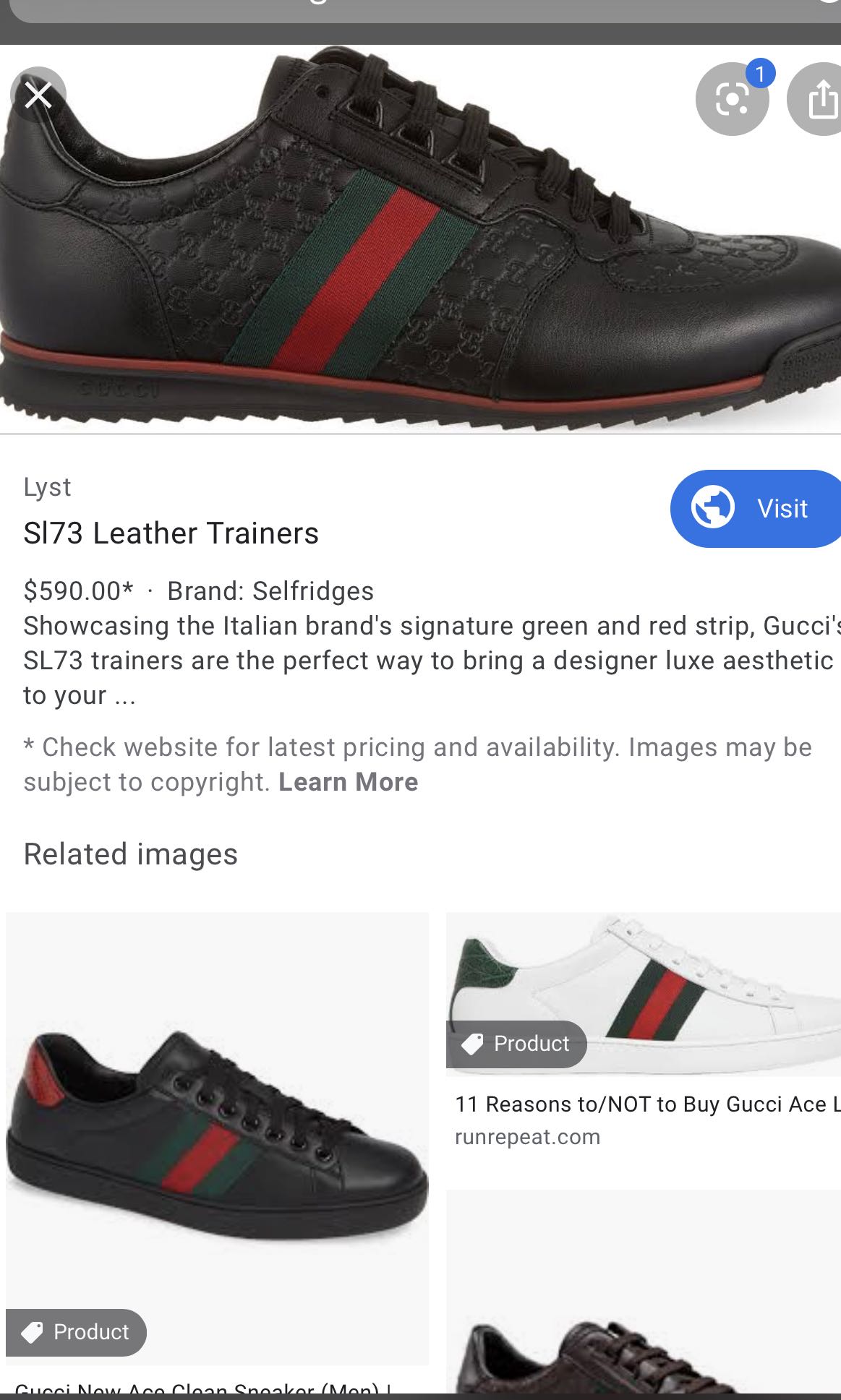 gucci sl73 trainers