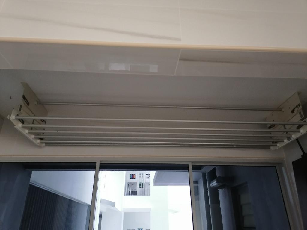 HDB Retractable Laundry Drying Rack System, Furniture & Home Living