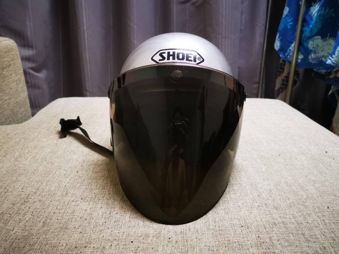 Helmet steng helmet separuh silver siap visor xdot smoke, Motorbikes on