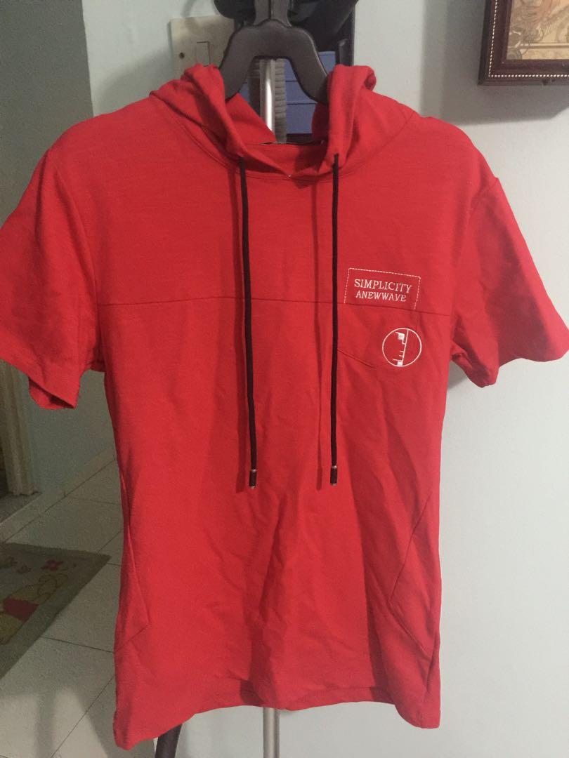 Red shirt sales with hoodie