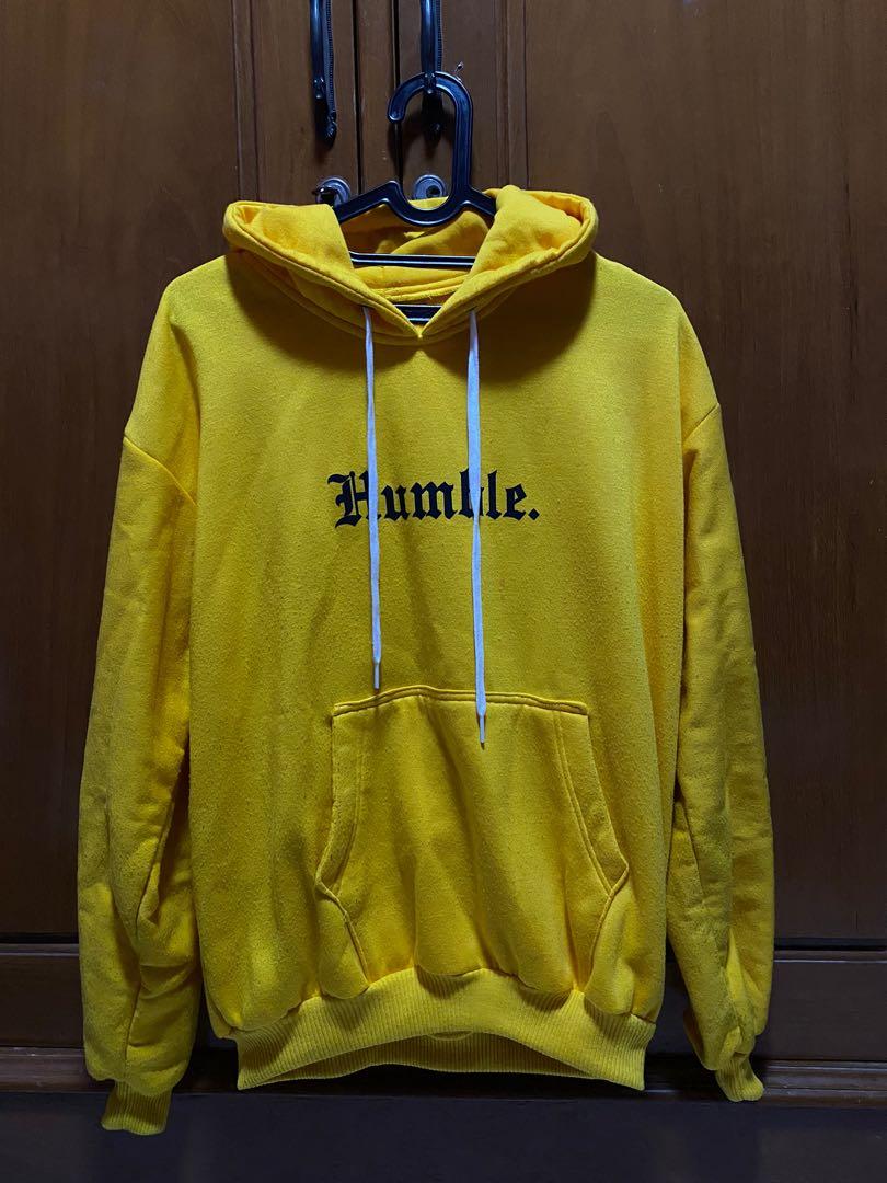 Hoodie Yellow Humble Fesyen Pria Pakaian Baju Luaran di Carousell
