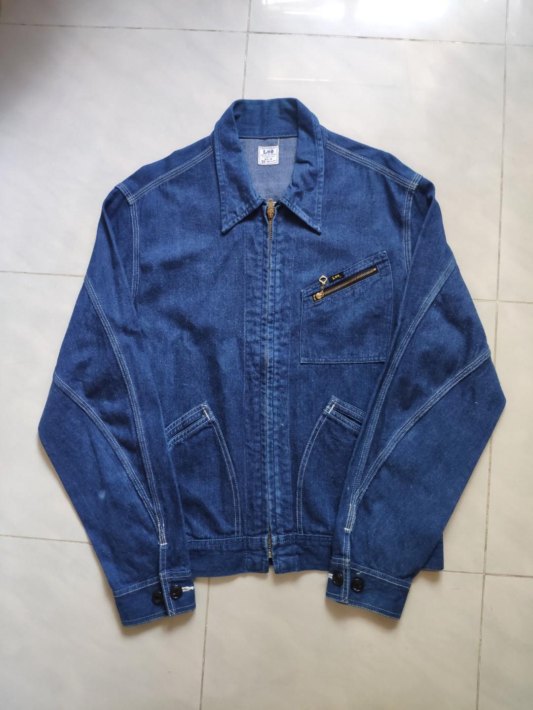 Lee 91B overall denim jacket vintage, 男裝, 外套及戶外衣服- Carousell