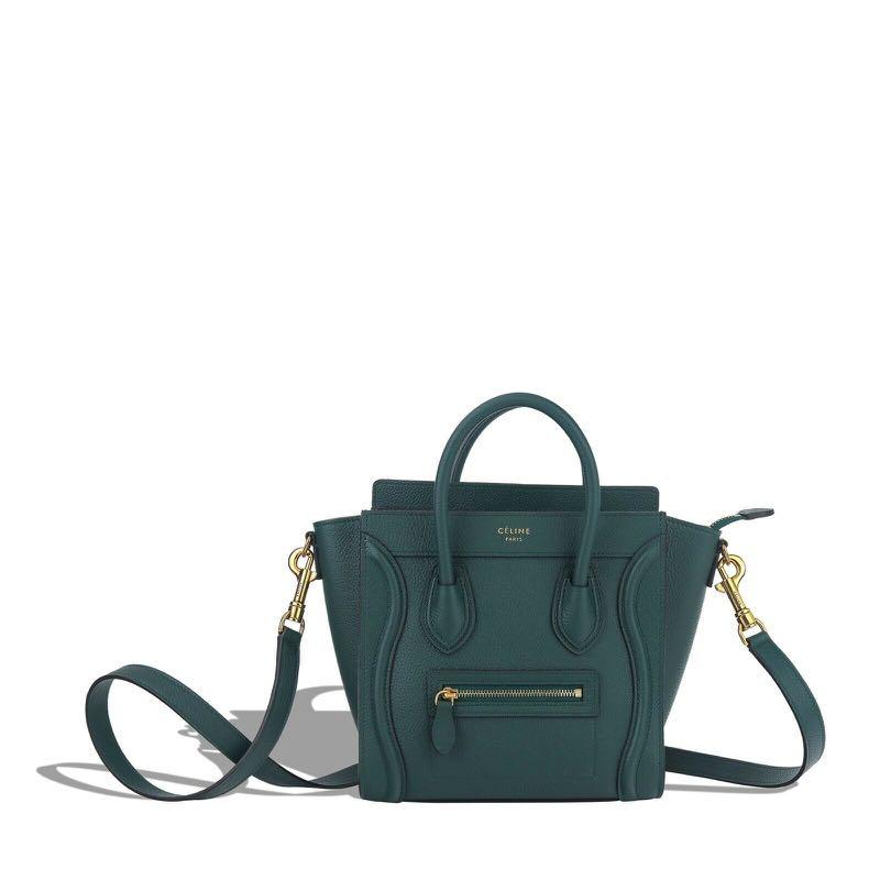 Celine dark hotsell green bag