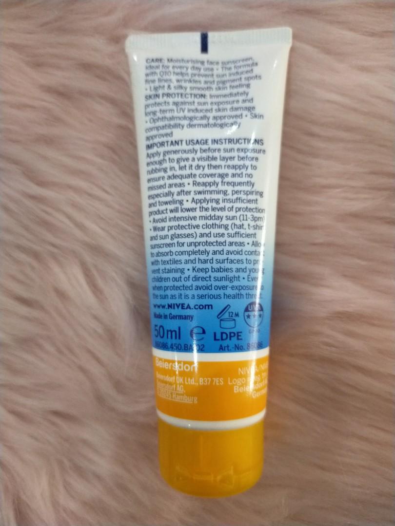Nivea Sunscreen (Category: Face Care) located in Manila. Submitted by madtb (Listing ID 271674212, Image 2). Description: Almost full..
