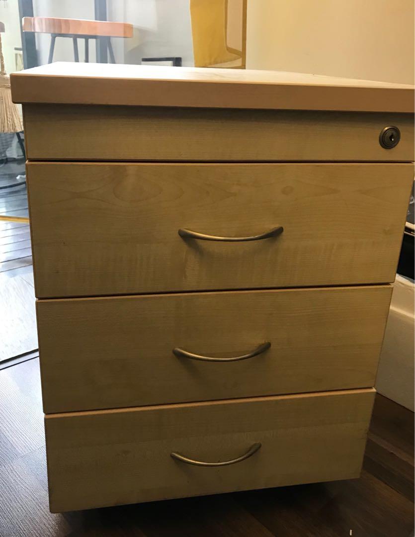 Pedestal Filing Cabinet For Sale Furniture Shelves Drawers On Carousell