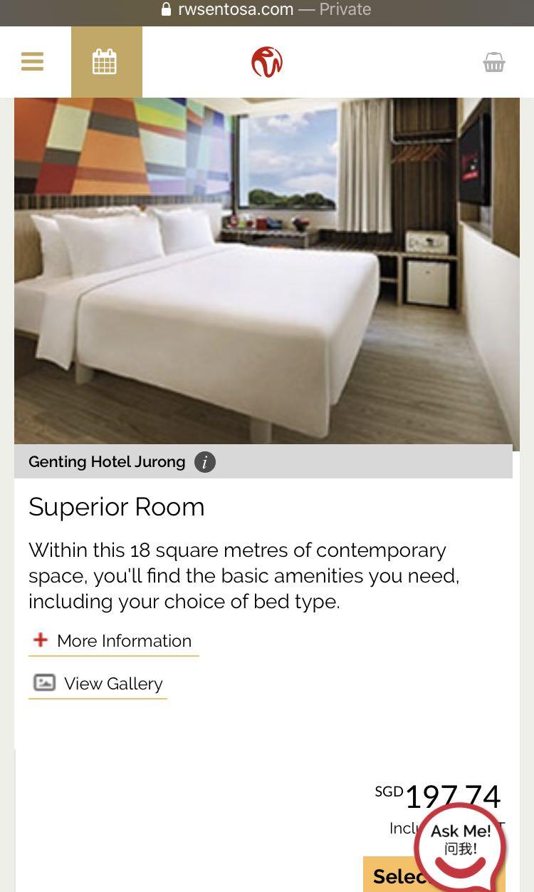 Rws Genting Jurong Hotel Staycation Tickets Vouchers Local Attractions Transport On Carousell