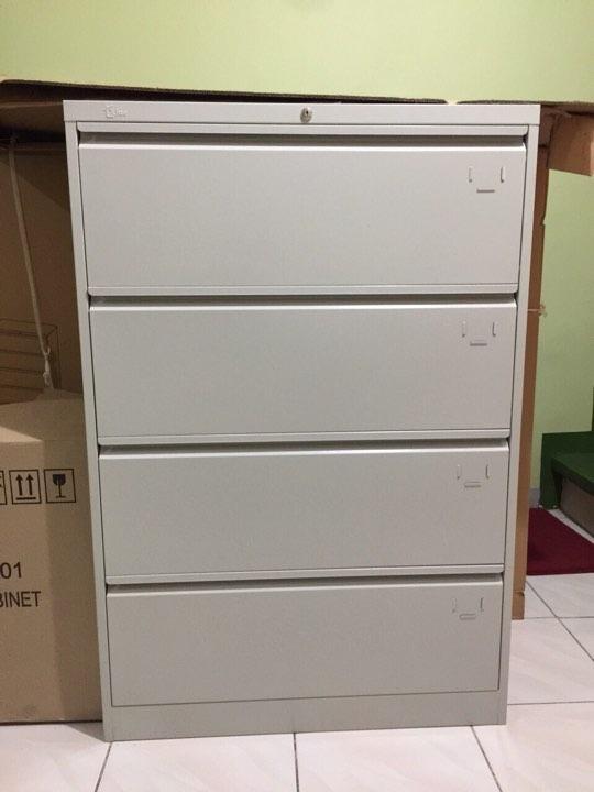 Steel Filing Cabinet 4 Layer Recessed Handle Lateral Home Furniture Furniture Fixtures Office Furniture On Carousell