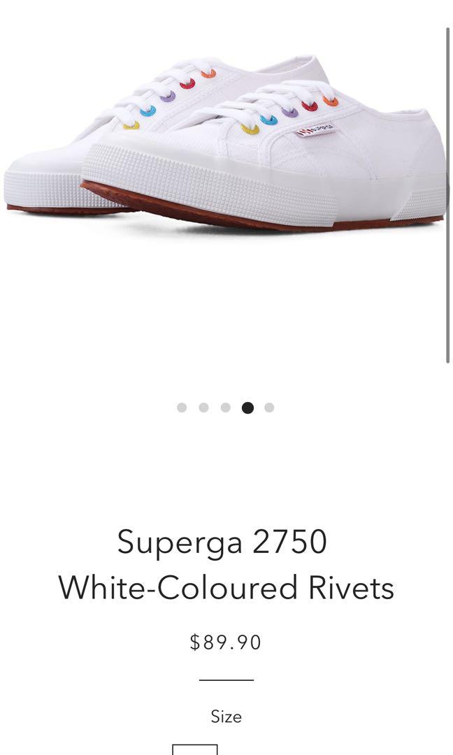 superga white rainbow