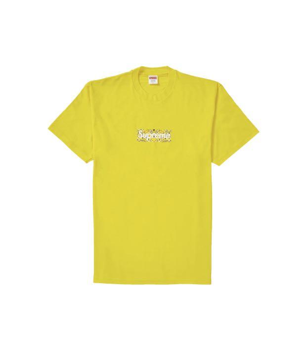 Supreme Bandana Box Logo Hooded Sweatshirt Yellow (FW19)