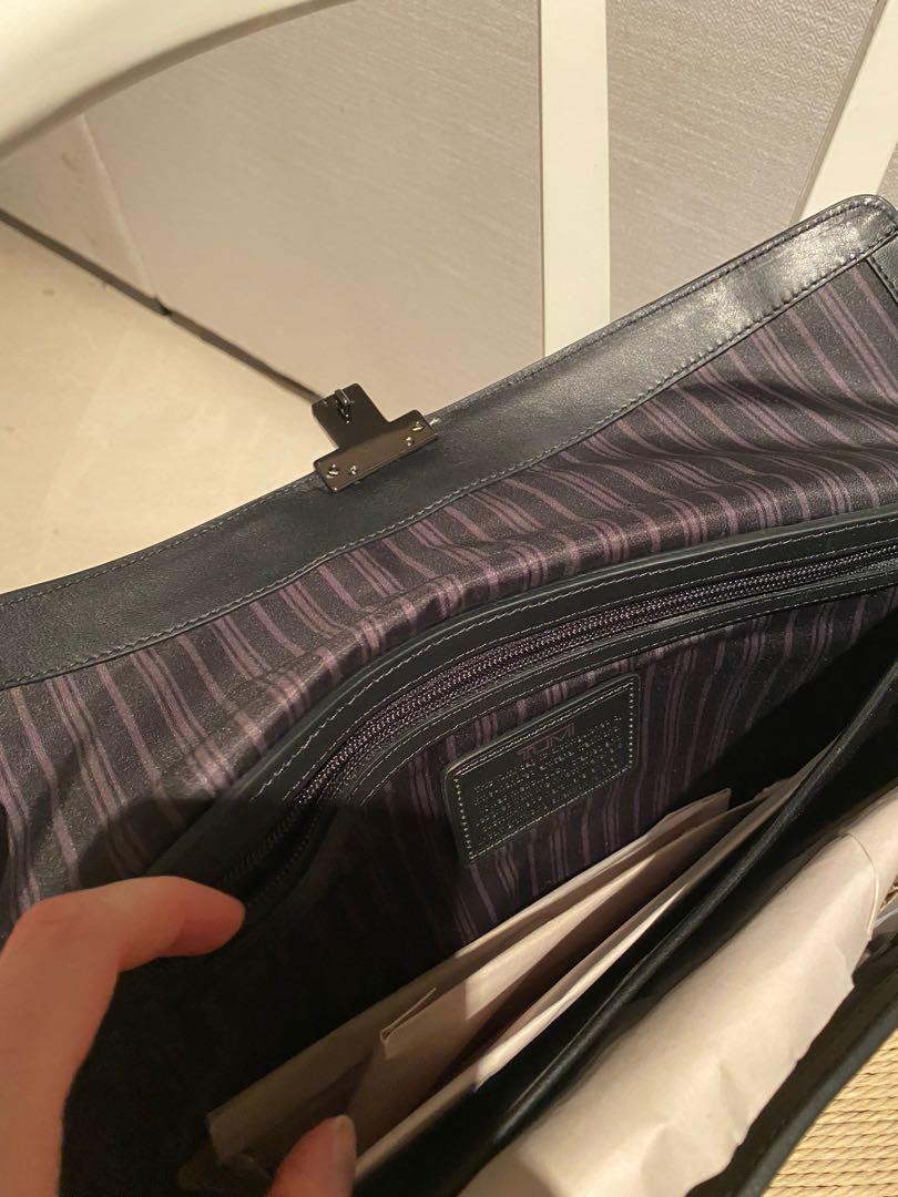 Tumi leather briefcase without handle, Men's Fashion, Bags, Briefcases on Carousell