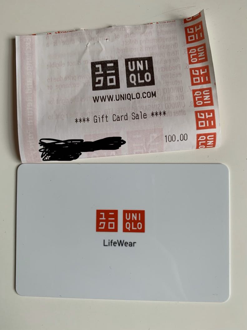 Uniqlo 100 Gift Card Entertainment Gift Cards Vouchers On Carousell