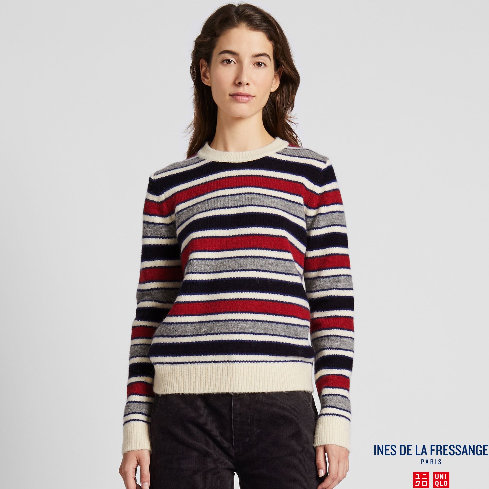 UNIQLO Ines De La Fressange Striped Crew Neck Sweater, Women's Fashion,  Tops, Longsleeves on Carousell