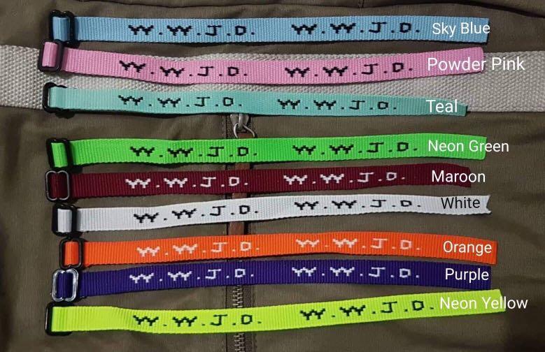 neon wwjd bracelets