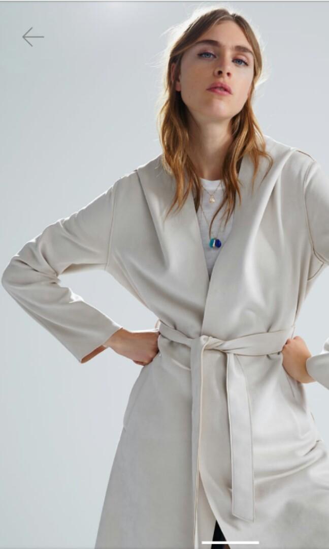 Zara suede look coat deals