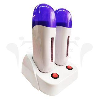 DEPILATORY WAX HEATER DUAL DOUBLE DEVICE FOR PROFESSIONAL OR PERSONAL WAXING USE FOR SALON OR SPA