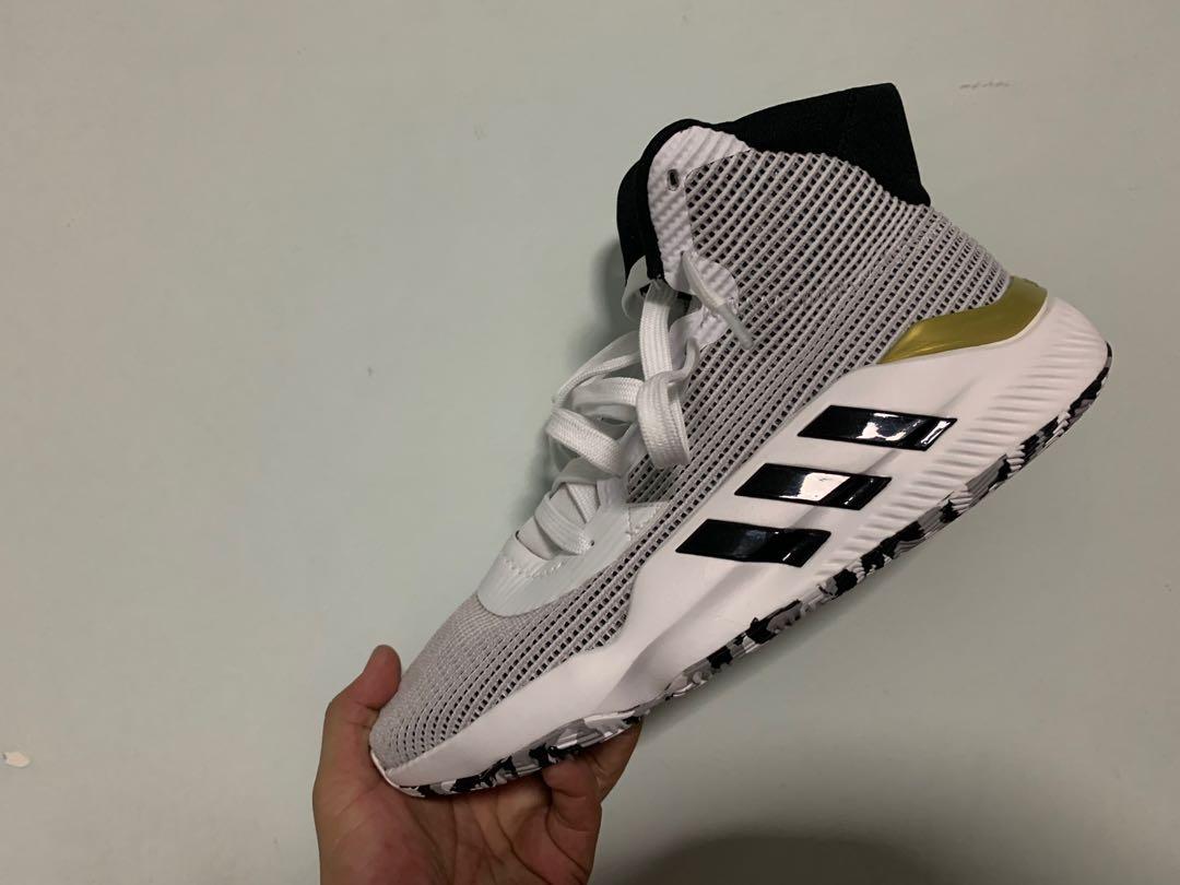 adidas pro bounce white and gold