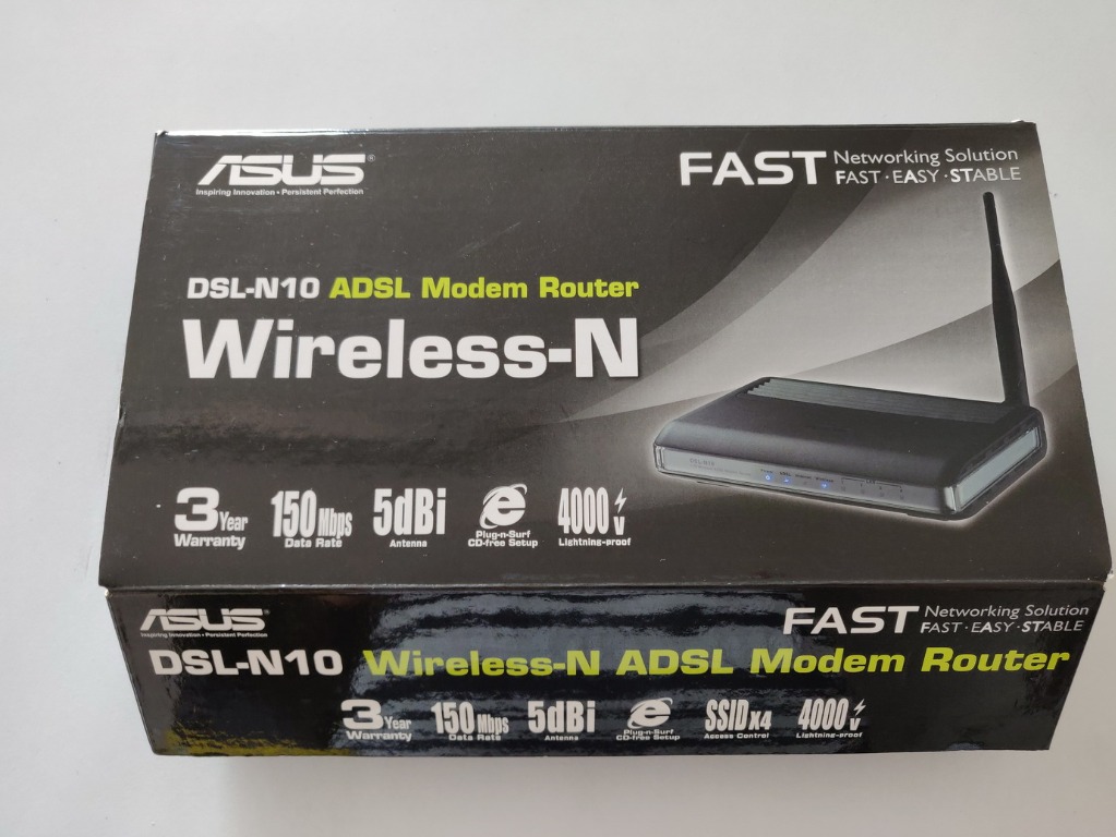 Asus Dsl N10 Adsl Modem Router Wireless N For Sale Electronics Others On Carousell