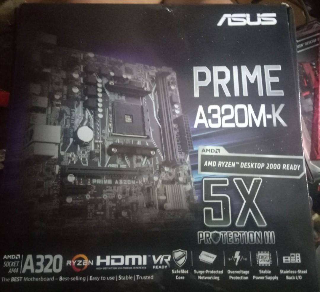 Asus Prime A320m K Ddr4 Electronics Computer Parts Accessories On Carousell