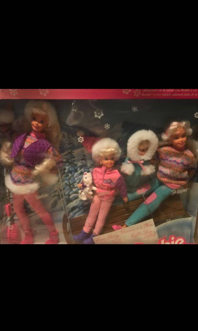 Barbie WINTER HOLIDAY Fun Gift Set Barbie Sisters 4 Dolls 1995 15645 NRFB Toys Games Board Games Cards on Carousell