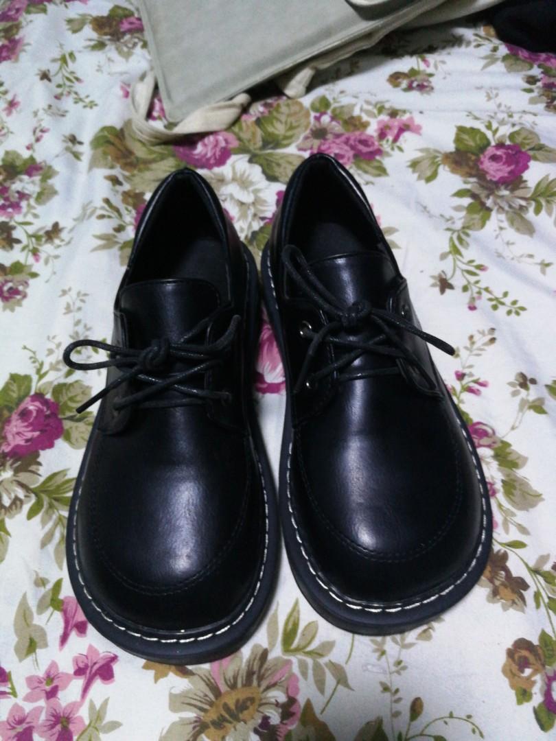 Black Dr Martens Inspired Rounded Toes 