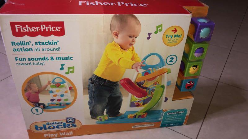 fisher price roller blocks play wall