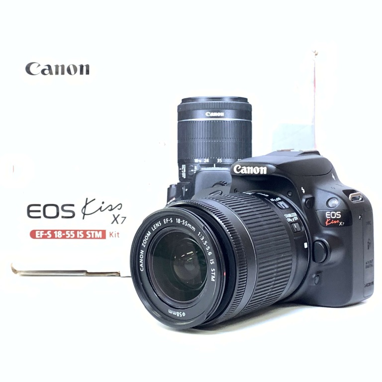 Canon EOS 100D Kiss X7 DSLR with 18 55mm IS STM Kit Lens
