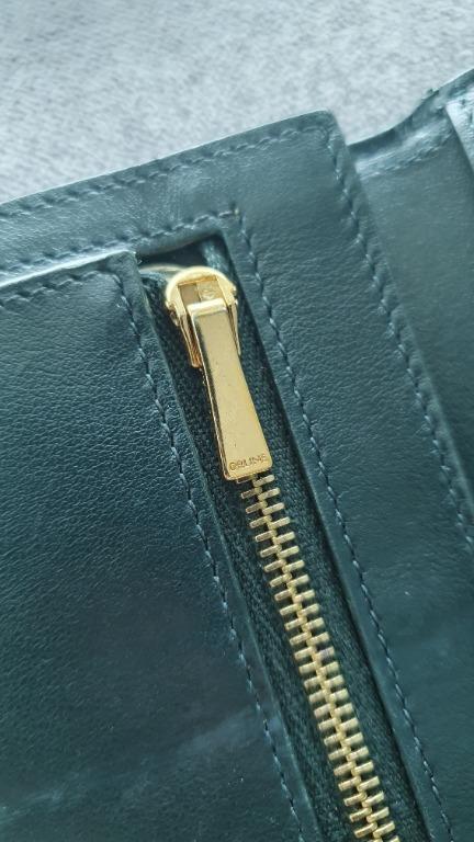 Shop CELINE Strap 2021-22FW Fine strap wallet in grained calfskin