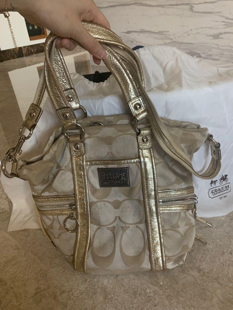 Coach poppy purse best sale gold