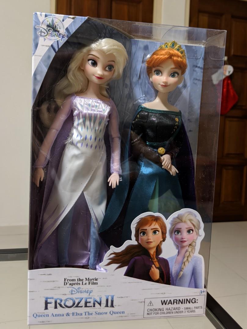 Disney Store Queen Anna and Snow Queen Elsa Classic Doll Set Frozen 2 -  New! HTF