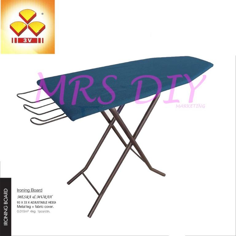 Free Shipping Mrs Diy 3v Heavy Duty Ironing Board Papan Seterika Mesra Murah Iron Board Home Furniture Others On Carousell
