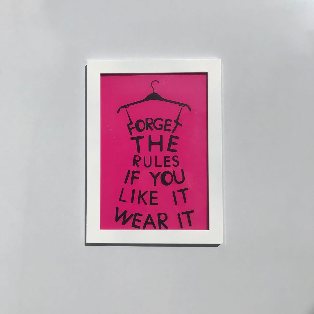 Ikea Frame with Vinyl Quotes, Furniture & Home Living, Home Decor