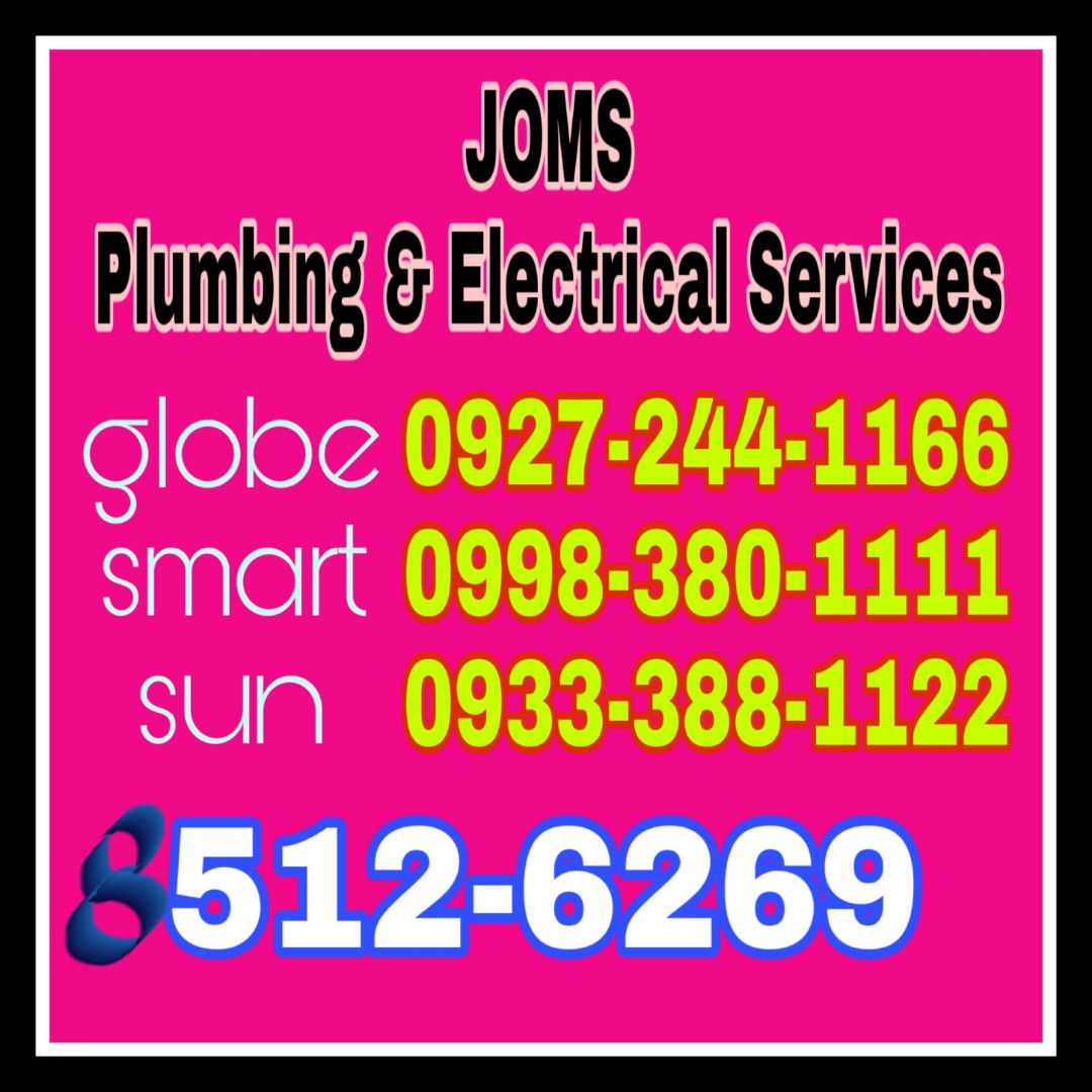 Joms Plumbing and Electrical Services. Tubero Electrician