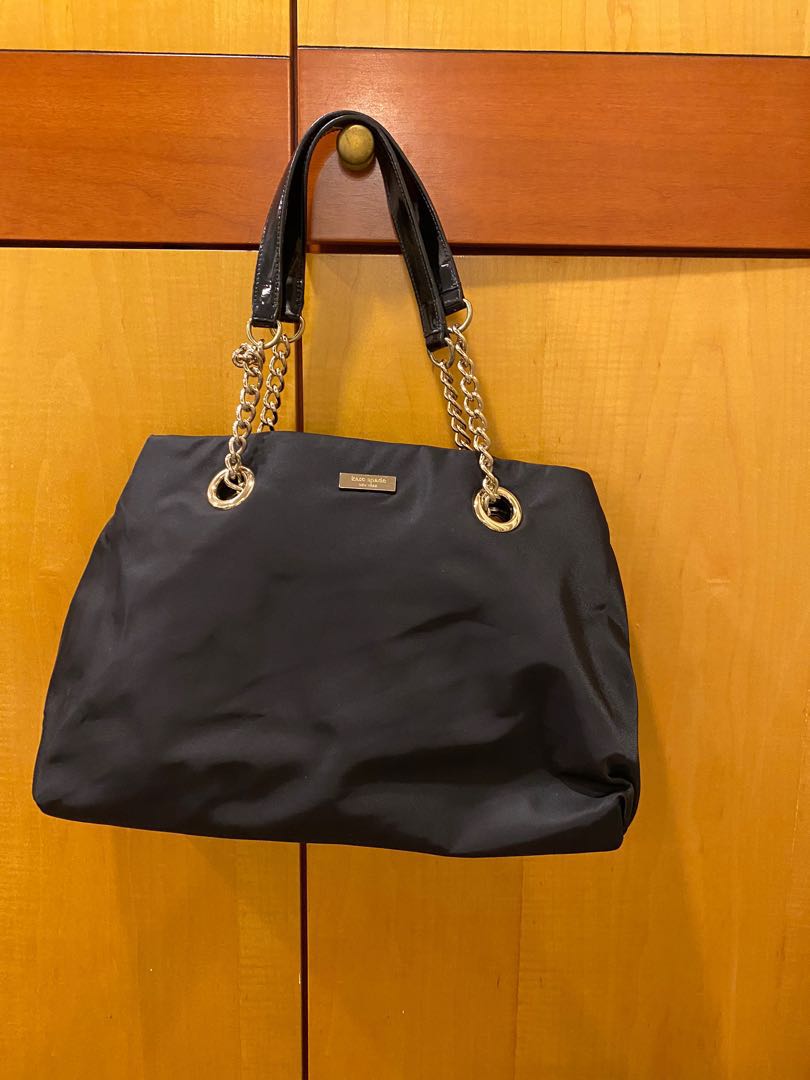 kate spade black nylon tote