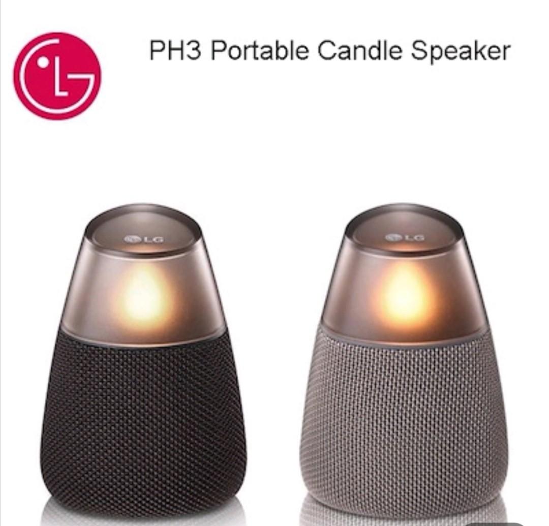 LG PH3 Portable Bluetooth Speaker (Illuminated Candle and Music Sound Portable Wireless Speaker