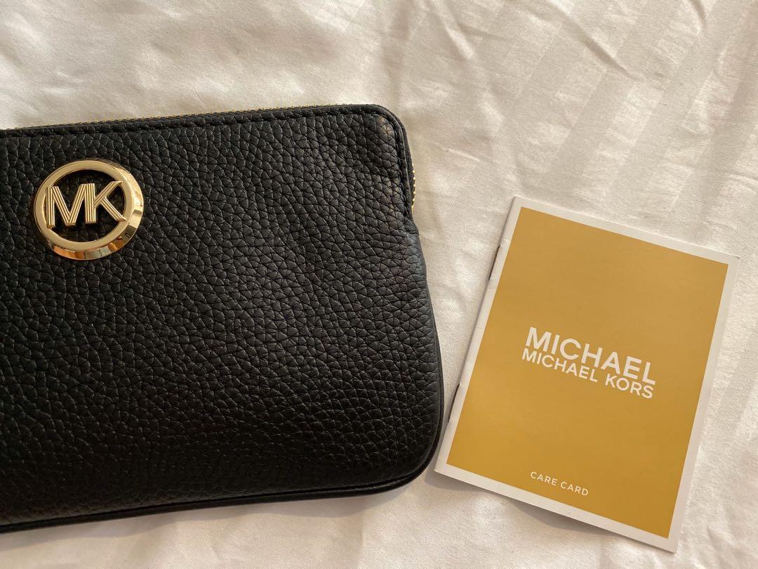 mk wristlet black
