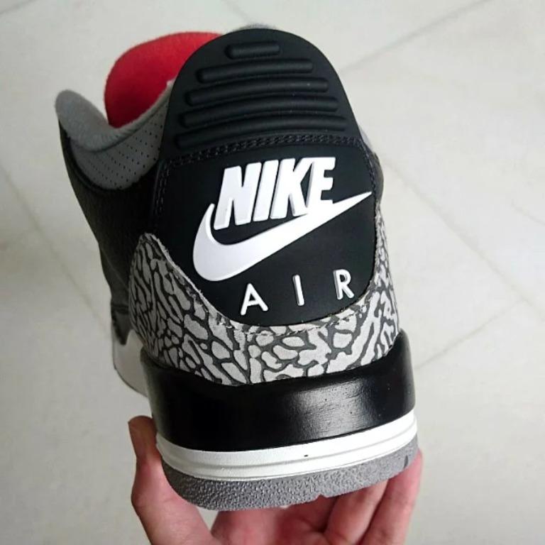 men's air jordan 3 retro og black cement 2018