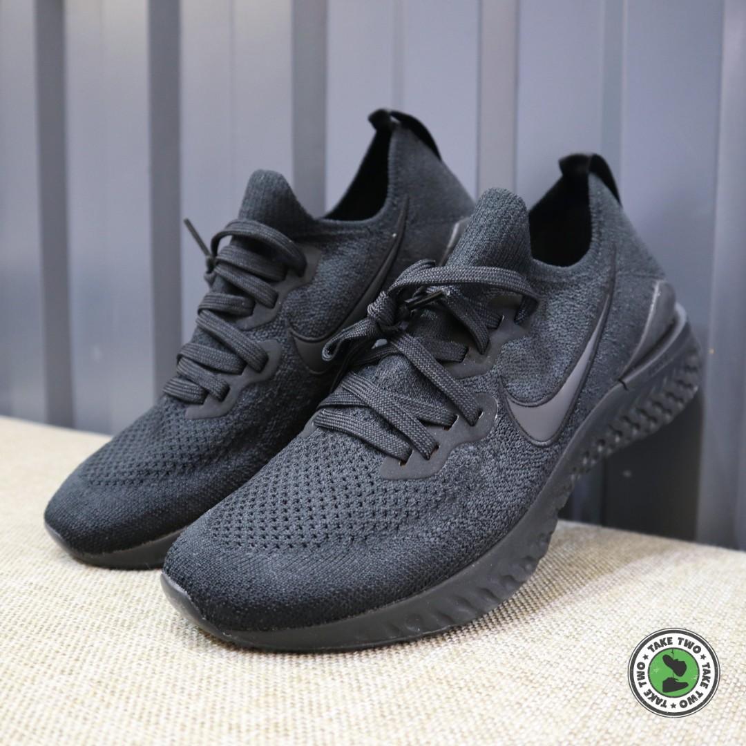nike epic react flyknit 2 triple black