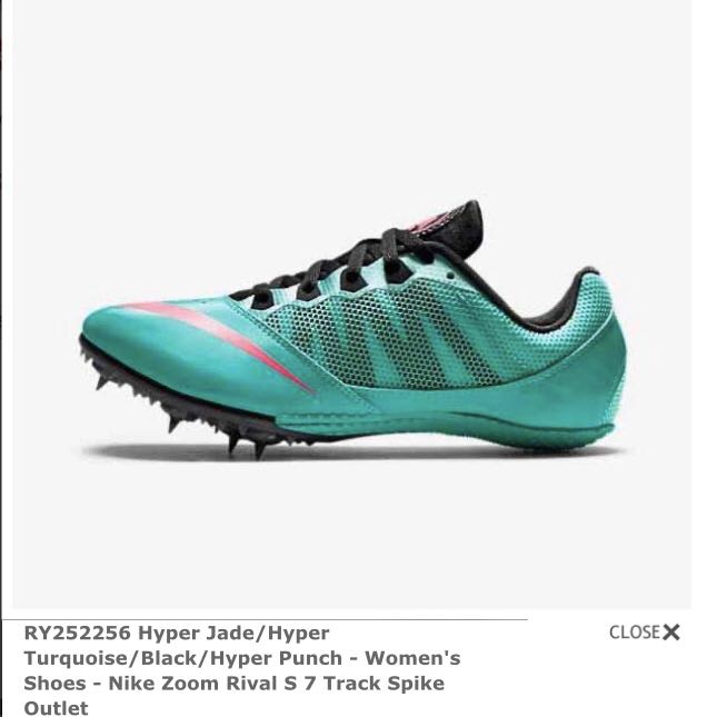 UK4 Nike Women Zoom Teal and Coral 