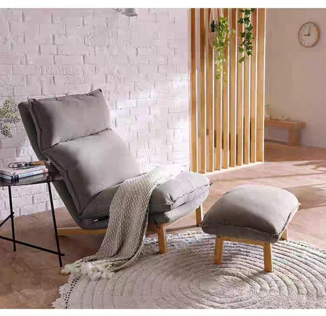 [Preorder] Nordic Lazy Sofa Balcony Lounge Chair, Furniture & Home