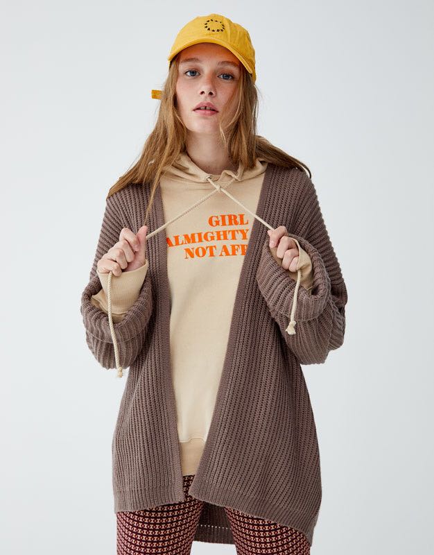 Pull and discount bear knit cardigan
