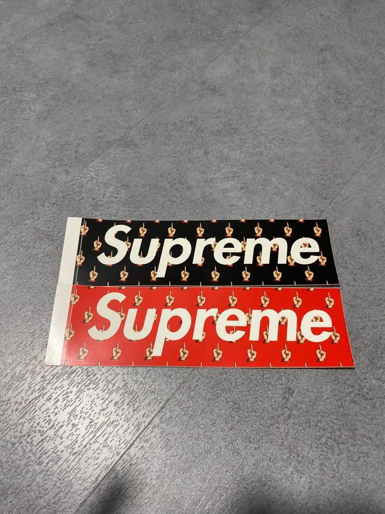 supreme middle finger sticker