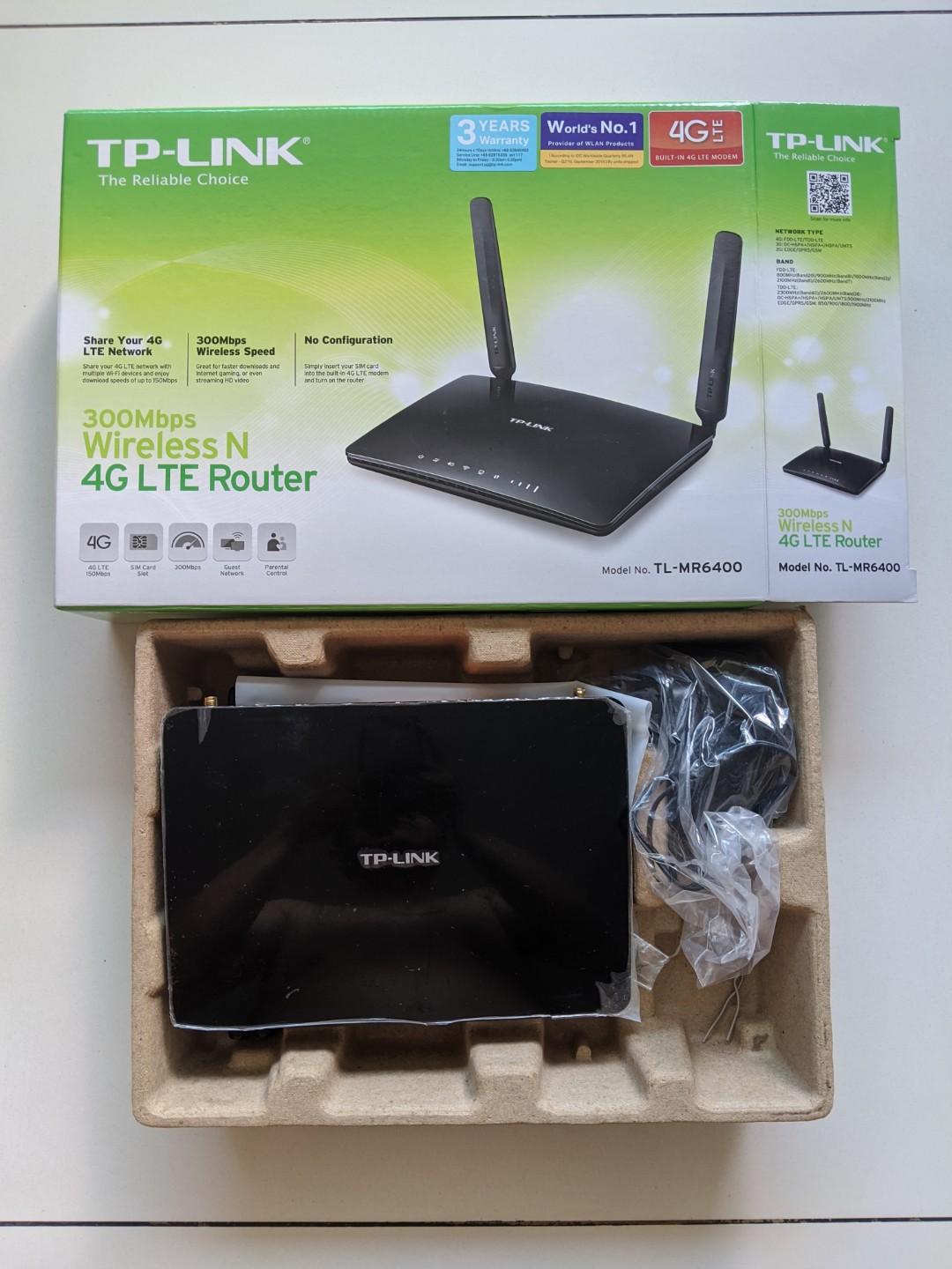 Tp Link Tl Mr6400 300mbps Wireless N 4g Lte Router Computers Tech Parts Accessories Networking On Carousell