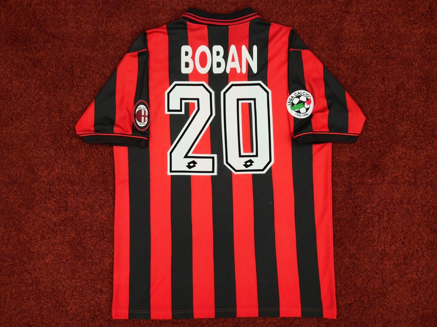Vintage Ac Milan Home Jersey Season 1996 97 With Legendary Zvonimir Boban 20 Nameset Sports Athletic Sports Clothing On Carousell