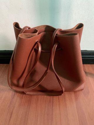 Slouchy Brown Tote Bag