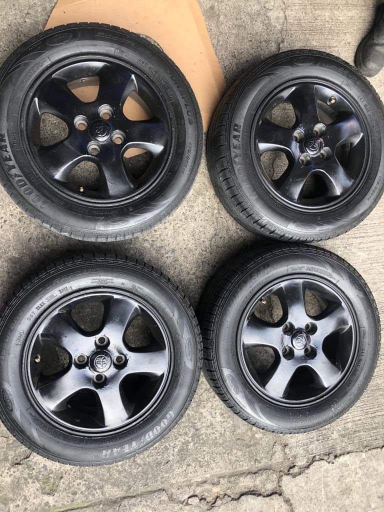 14 Vios Black Mags Only No Tires Used 4Holes Pcd 100 Car Parts 14-vios-black-mags-only-no-tires-used-4holes-pcd-100-car-parts
