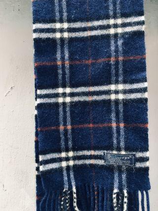 Vintage 1990s Burberry's英國製純羊毛圍巾