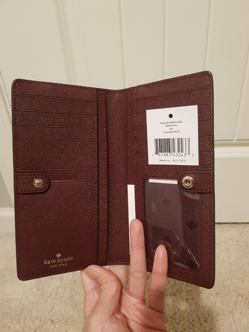 Kate spade eva top large slim bifold wallet