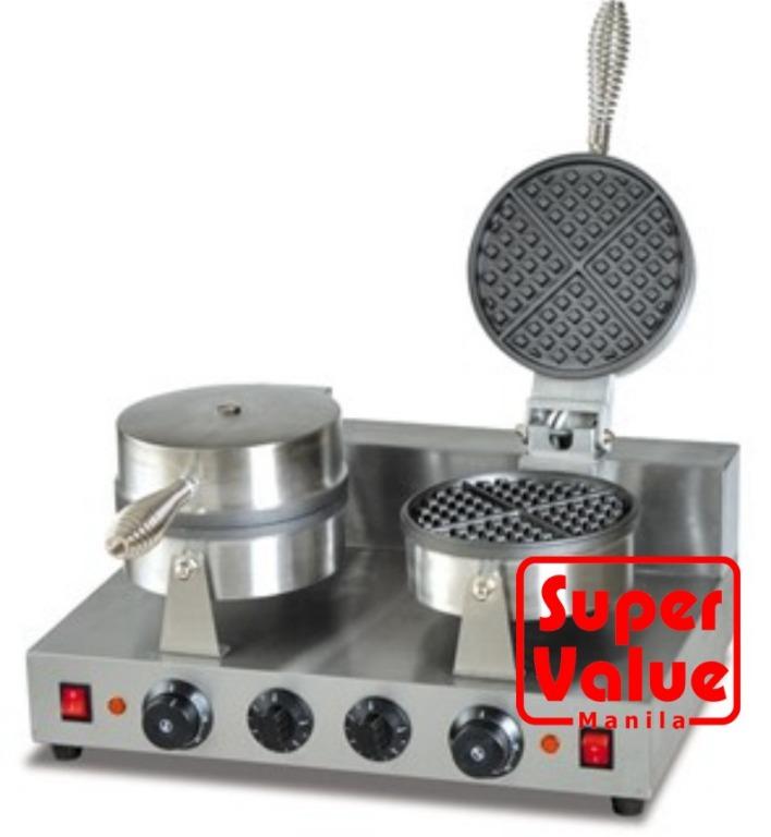 Belgian Waffle Maker Double (Brand New with WRTY) (Category: Bakeware) located in Manila. Submitted by supervaluemanila (Listing ID 272085900, Image 1). Description: Brand Waffle Makers Heavy Duty, various models Prices Starts at 4350. Please contact us at 8986-5998, 0915-475-1686 for more details. We also have Soft Ice Cream machines, juice dispensers, slush, fried ice cream, popcorn, cotton candy, takoyaki, crepe, hotdog machines, mixers, ovens